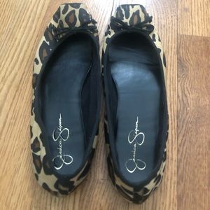 Jessica Simpson leopard-print flats, size 10